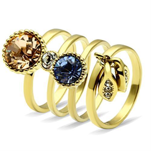 Multi Color 4 Ring Set