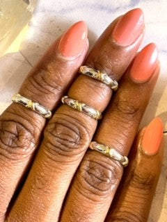 Two-Toned CrissCross Ring