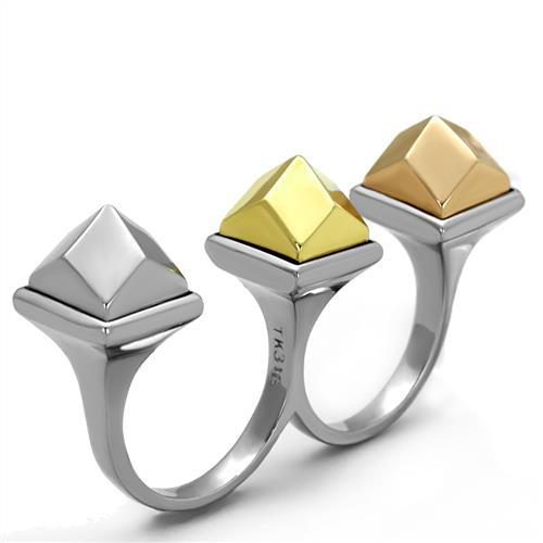 Three Tone Stainless Steel Ring