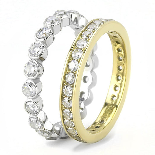Silver & Gold 2 Ring Set