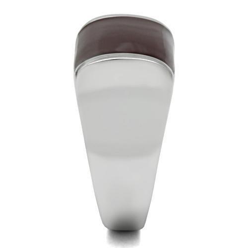 Brown & Silver Epoxy Ring