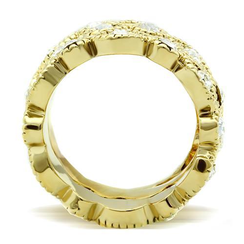 Gold & Crystal 3 Ring Set