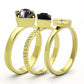 Jet and Gold 3 Ring Set