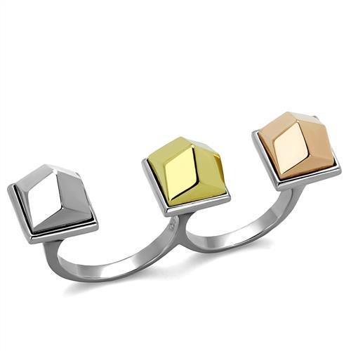 Three Tone Stainless Steel Ring