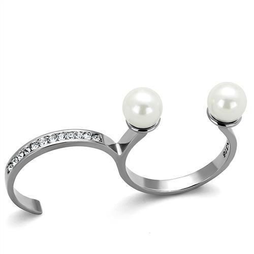 Double Finger Pearl Ring