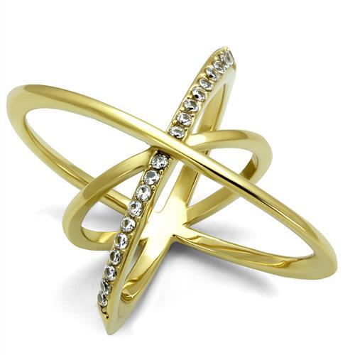 Gold CZ Solars Ring